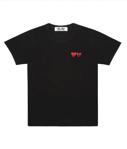 T-Shirt Comme Des Garçons Double Coeur