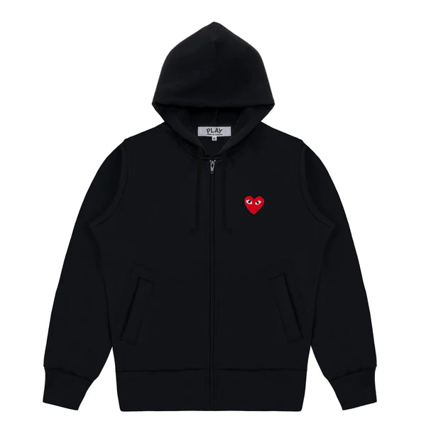 Sweat Zippé Comme Des Garçons Coeur Rouge