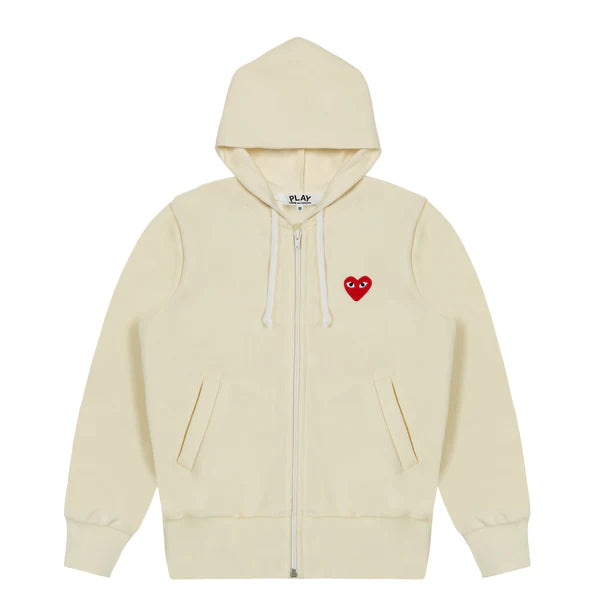 Sweat Zippé Comme Des Garçons Coeur Rouge