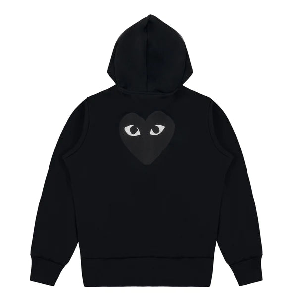 Sweat zippé à Capuche Comme Des Garçons Coeur Noir.