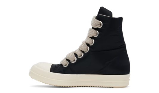 RICK OWENS DRKSHDW Baskets noires à laçage surdimensionné et à languette rembourrée