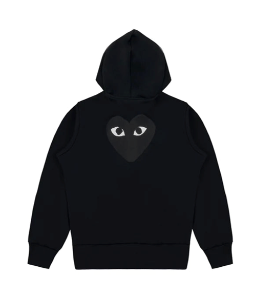 Sweat zippé à Capuche Comme Des Garçons® Coeur Noir.