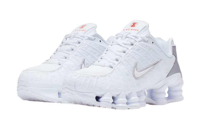 Nike® Shox Tl White Metallic Silver Orange